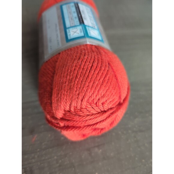 I Love This Cotton Yarn Papaya #328 Orange-Red 3.5 oz 180 yds 2010 New Skein - Picture 4 of 4